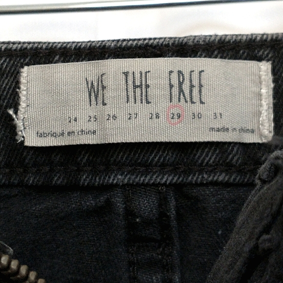 Like New Free People We The Free Faded Black Denim Mini Skirt - Size 29 - Picture 6 of 9